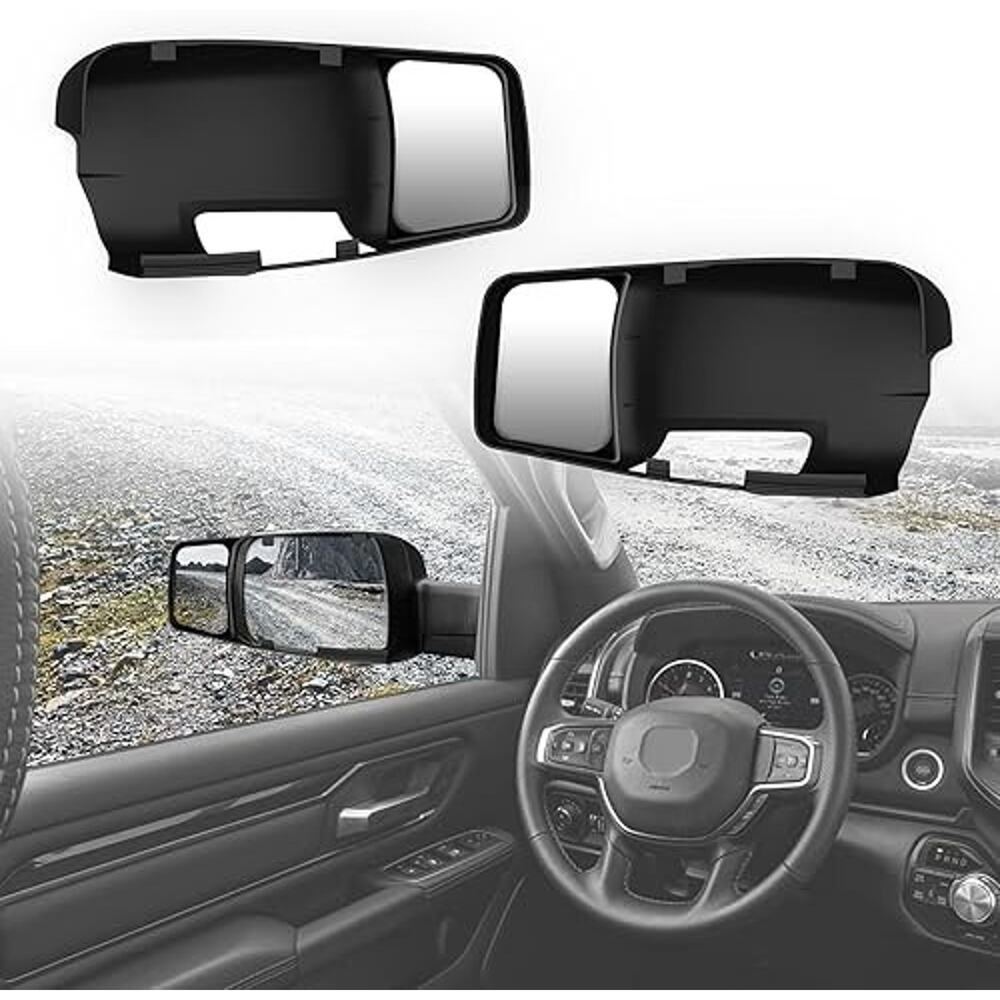 Towing Mirror Extension Clip On Snap & Zap RV Tow Mirror for 2009-2017 Ram 1500
